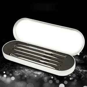 5종 케이스 보관함 피지제거기 피지압출기/스틱/간편/흡입기/제거/모공/케어/바늘/압출/피지/제거기