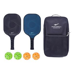 프로-스펙스 파이버글라스 피클볼 라켓 세트 2인 유리섬유 패들 가방 공 포함