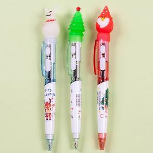 [블루마켓]크리스마스LED볼펜 (4개세트) 볼펜 필기구 이쁜볼펜 캐릭터볼펜 선물용볼펜