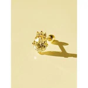 [미니멀피어싱]14K 모이사나이트 다이아 로열 크라운 피어싱 귀걸이