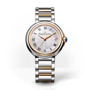 모리스라크로와 피아바 데이트 여성용 쿼츠 32mm 메탈밴드 FA1004-PVP13-110-1