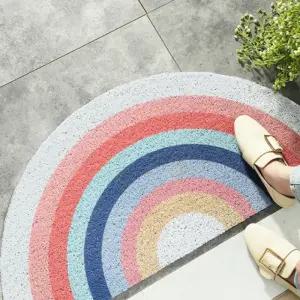 꾸밈하우스 무지개 반달 코일 발매트 현관 매장 카페 업소용 출입구 발판 2size