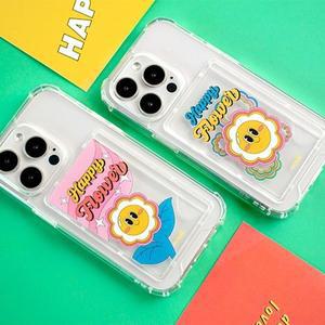 엠픽 해피 플라워 카드포켓 젤하드 케이스 (UV)