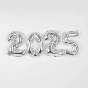 숫자은박풍선(소)실버2025패키지/파티풍선/크리스마스/풍선/축제/하트풍선/파티장식/숫자/장식/생일/파티용