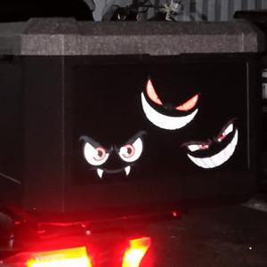 몬스터 오토바이 차량용 야간 빛 반사 스티커 / 튜닝 데칼 / 4종 디자인 선택