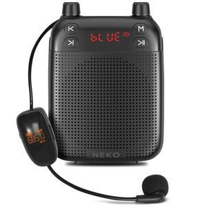 네코 휴대용 무선 마이크 블루투스 스피커_블랙 강의 행사장 가이드 동호회