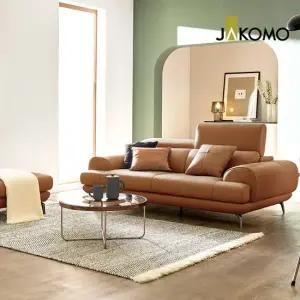 루디아 3인 기능성 노빌레타 이태리 천연면피 소가죽 소파+스툴