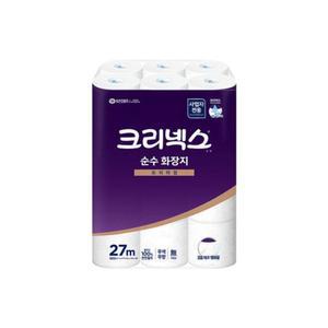 크리넥스 3겹 화장지 순수 27m 24롤 1백/30M/잘풀리는집/두루마리/휴지/4겹/30롤/두루말이/3팩/두루마기