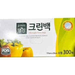 명진 크린백 17x25CM 소형 300매 X5/롤비닐팩/두꺼운롤백/비닐봉투/위생롤백/일회용봉지/업소용/비닐롤