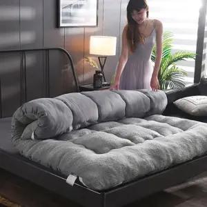 양털토퍼 토퍼 이불 양털이불 매트리스/캠핑/매트/요/커버/바닥/침대/접이식/1인용/패드/누빔/순면/양털