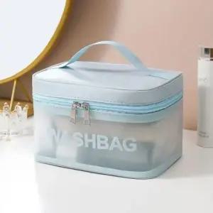 [라일리] Rly 쿨워시 투명 파우치 여행용 화장품 대용량 세면백  37292098)