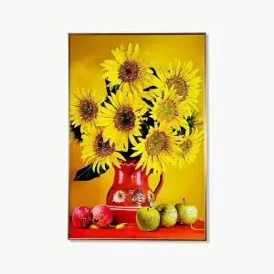 황금 해바라기 사과 액자/집들이/개업/선물용/그림/벽액자/행운/꽃액자/풍수/벽장식/호텔/거실/가게/매장