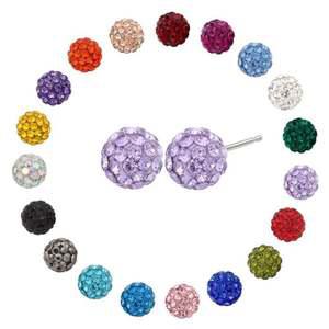 SILVER 92.5 컬러 미러볼 19종 은 귀걸이