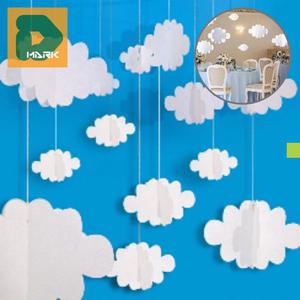 구름모빌 종이 행잉 가랜드 카페 전시장 아이방 천장 꾸미기 감성 장식 꾸미기 벽 소품 어린이집 인테리어