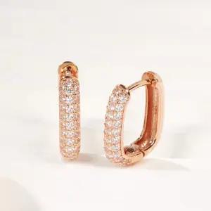 갤러리아 [비앤비골드] 14K 스퀘어 커브 큐빅 원터치 링 귀걸이 L 한쌍 JNE41655