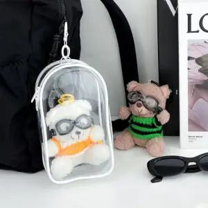 인형 보관 PVC 투명 미니 파우치 키링 소품 보관