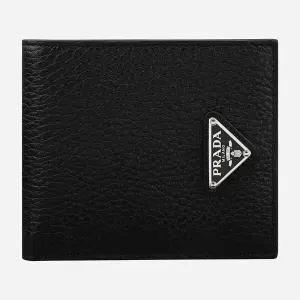 5F 2MO513 2E54 F0002 삼각로고 페블레더 남성 반지갑 블랙