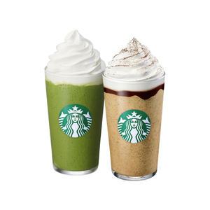 [스타벅스] [시원하고 달콤하게] 제주 말차 크림 프라푸치노 T + 칩 앤 칩 모카 프라푸치노 T