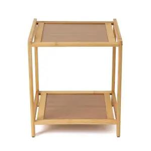 이시아르 원목 대나무 2단 선반 30cmx26.5cmx34.5cm 책상정리선반 2단선반 책상선반 내구성선반