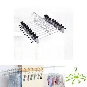 논슬립 치마 바지걸이 집게 옷걸이 미끄럼방지 10개/걸이/건조/행거/양말/속옷/정장/정리/세탁소/바지