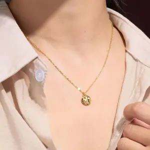 갤러리아 대한민국금거래소 써클 컷팅십자가 24K 순금 목걸이 3.75g + 18K 연결