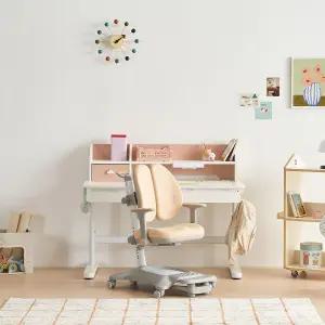 리바트 세계가구 프라임 키즈 각도높이조절 콘센트형 컴팩트 책상+의자 세트