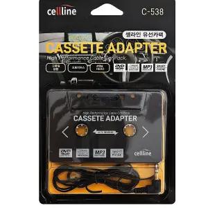 유선카팩 카오디오연결 셀라인 유선카팩스마트폰 C-538 카세트형 4채널 스마트폰 mp3 차량용카팩 4채널유선