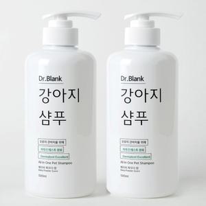 닥터블랭크 저자극 강아지 샴푸 베이비파우더향 500ml x 2개