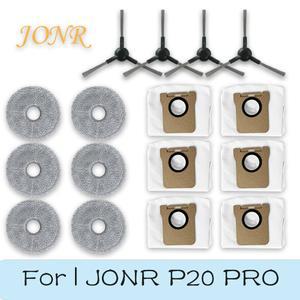 JONR P20 진공 액세서리 먼지 예비 로봇 교체 청소 화이버 걸레 봉투 브러시 사이드 부품 효율적인