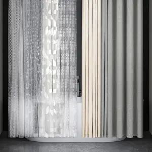 욕실샤워커튼 화장실곰팡이 욕조가림막 방수비닐 투명/목욕탕 디자인 비닐 인테리어 악세사리 욕실가림막