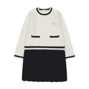 [롯데백화점]헤지스키즈 헤지스키즈 니트 플리츠 원피스 (HUW12NA50M-IV)