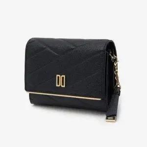 [닥스](강남점)DCWA5F414BK [CARLISLE MODERN]블랙 칼라일 패턴 골드 DD 3단 반지갑