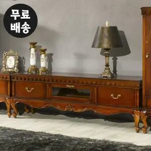 [벤티스가구]세디 마호가니 원목 거실장 엔틱 tv장 티비장 티비다이 TV 수납장 받침대 가구(1500)
