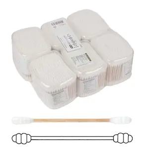 사각통 회오리 면봉 350개 양면/개별/실리콘/귀이개/국산/소독/구강/유아/검정/마이크로/압출/귀면봉/나무