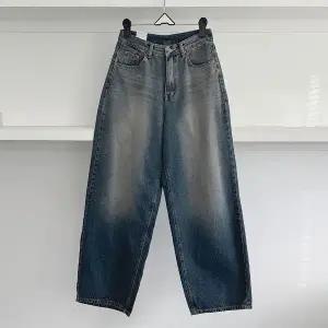 |KSP8E6C|여성 로우라이즈 힙한 벌룬 와이드 청바지 가을 워싱