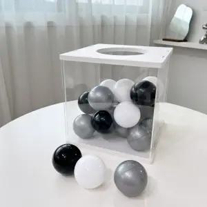 뽑기 캡슐 뽑기통 추첨 볼 가챠 공 플라스틱 원형 불투명 45mm 60mm 80mm 위드하하