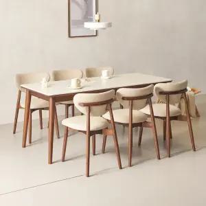 데코라인 마드리 6인용 세라믹 원목 식탁 테이블 1800 의자6