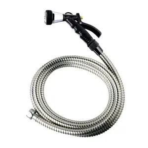 욕실 청소 베란다 화분 베란다용 스텐 호스_5M/세차/건/청소기/뿌리개/정원/화장실/샤워기/세척기/분사기