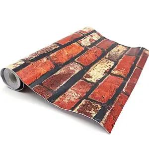 벽지 시트지 방수 어 홈 붉은벽돌 벽지데코 방꾸미기 어 방수시트지 홈 장식 벽지데코