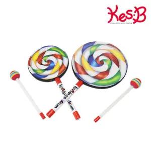 (캐스B)맑은소리 롤리팝드럼(중 대)/드럼/롤리팝/캐스비/리듬악기/유아악기/소근육