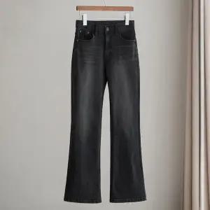 (안나앤플러스) 블랙 부츠컷 데님 팬츠[데님DNU71] 빅사이즈