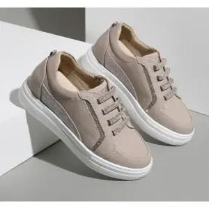 [잭앤질]잭앤질 발등밴딩 포인트 소가죽 스니커즈(JC3Z589)