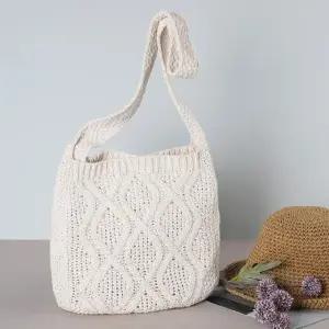 데일리 패션 니트 크로스백