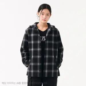 [롯데백화점]더데이걸즈 후드 체크 셔츠남방TGBW25W01