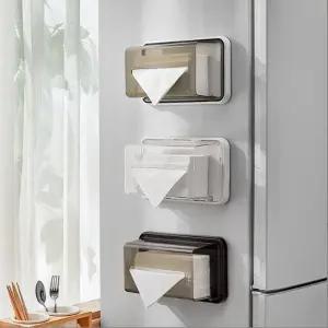 냉장고 자석 티슈 케이스 공간활용 화장지 각티슈커버/타올/커버/핸드/거치대/페이퍼/타월/디스펜서/사각
