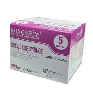 성심 일회용 주사기 무침 5cc 1박스(100개입) 멸균주사기 실린지