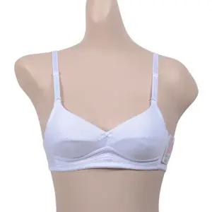 (글로리)깔끔한 스트라이프 가슴밑 매쉬테잎 AA컵 주니어 노와이어 2단계 브라/리스 스포츠 하이 청소년