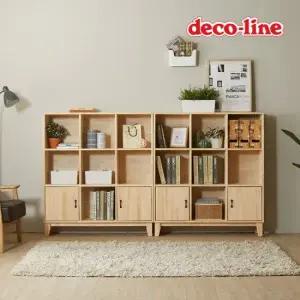 데코라인 코넬 레스트 9칸 도어 원목 책장 A형 DDR021C (착불)