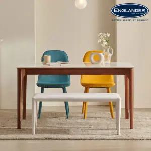 메사 테르소 통세라믹 원목 4인용 식탁세트(벤치1+의자2)