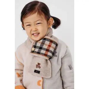 갤러리아 DBMU5F973W2 닥스 [KIDS] 브라운 버튼여밈 캐시미어100% 양면 머플러